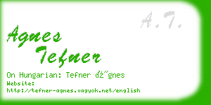 agnes tefner business card